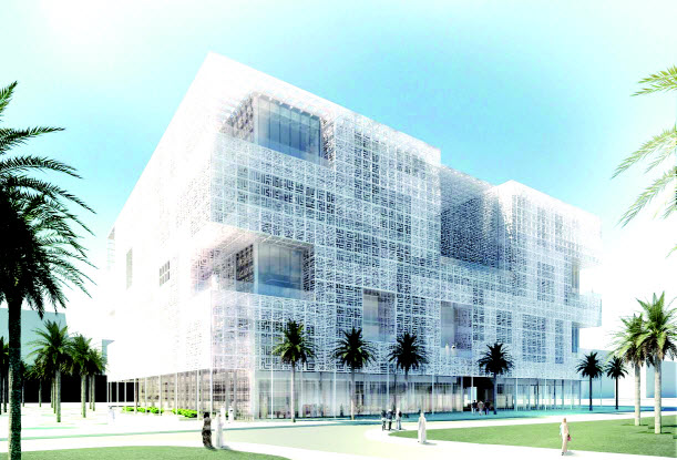 مشروع المباني الإدارية الجديدة في مدينة صباح السالم الجامعية «المعلم الرئيسي للحرم الجامعي»